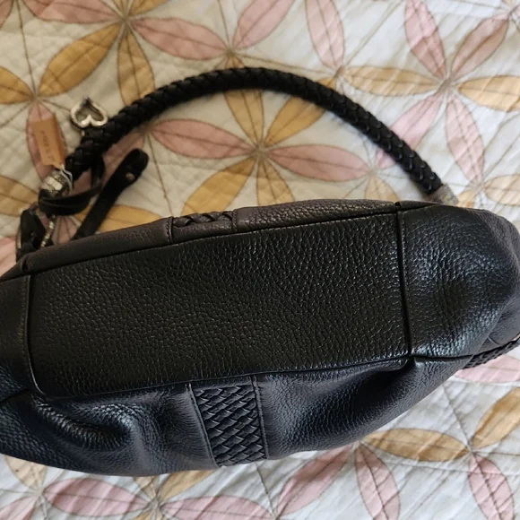 Vintage Brighton Black Hobo Bag with Woven Detailing - Picture 11 of 15